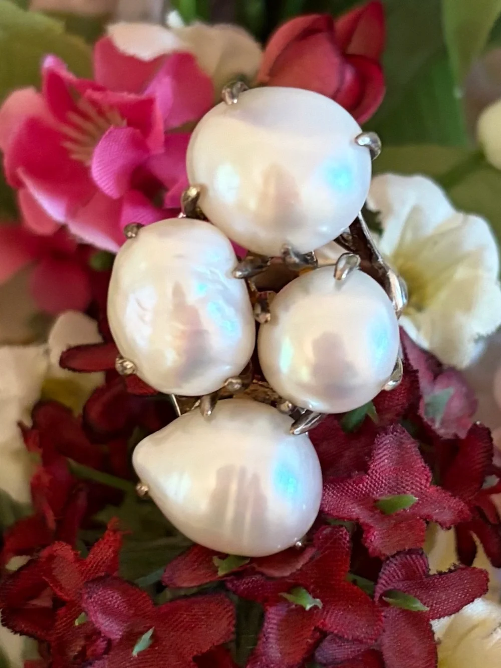 Silpada Sterling Silver and Pearl “Coastal” Ring R2940 Size 8 1/4